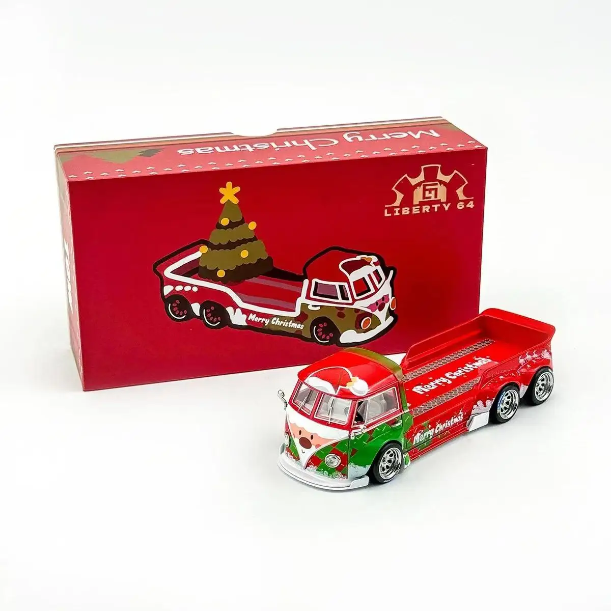 

Liberty 1:64 VW T1 Tow trailer Christmas painting alloy car model