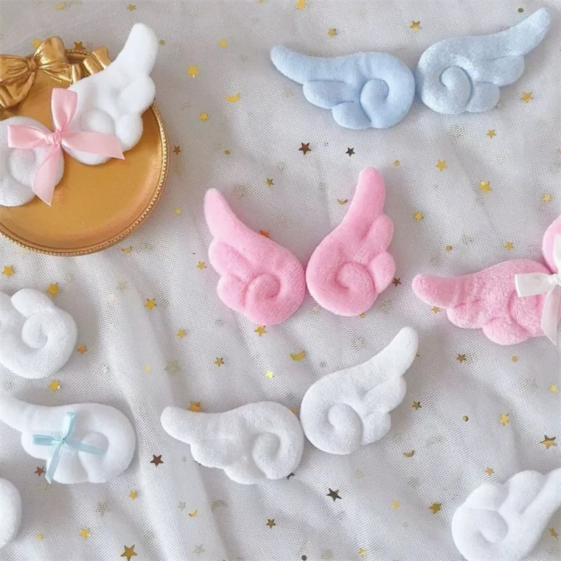 

1 Pair Angel Wings Clothes Pin Bag Decorating Wing Brooch Japanese Style Clothes Decor Y2K Plush Angel Wing Backpack Fasteners