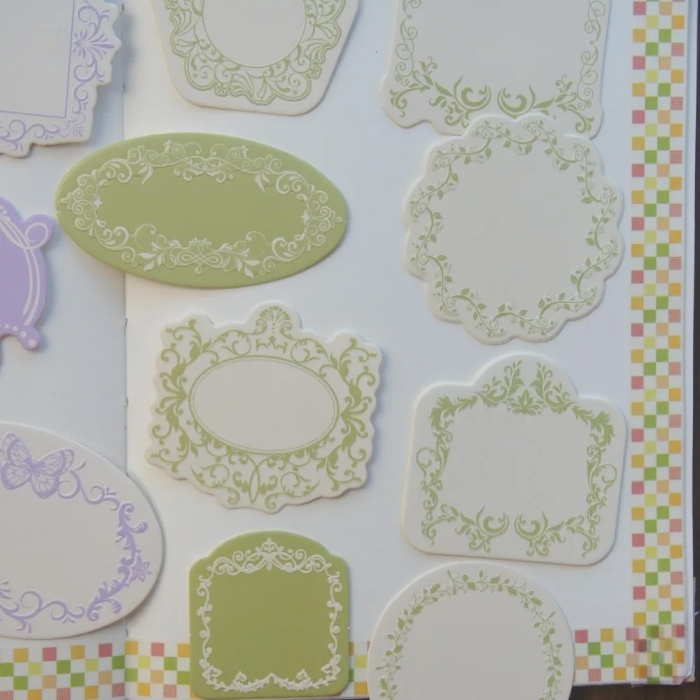 30 ورقة ملونة الإغاثة الحدود الإطار ورقة تصميم ورق الحرف هدية الديكور سكرابوكينغ اليدوية DIY بها بنفسك