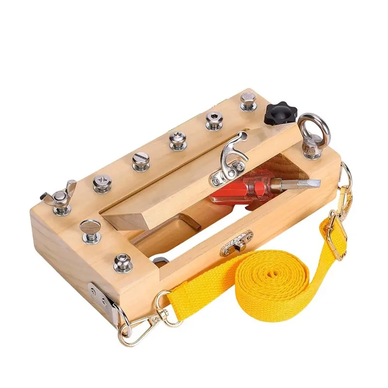 

AT82-портативный набор досок для отверток Монтессори для путешествий — набор досок для занятий с ремнем для переноски для детей 3-5 лет