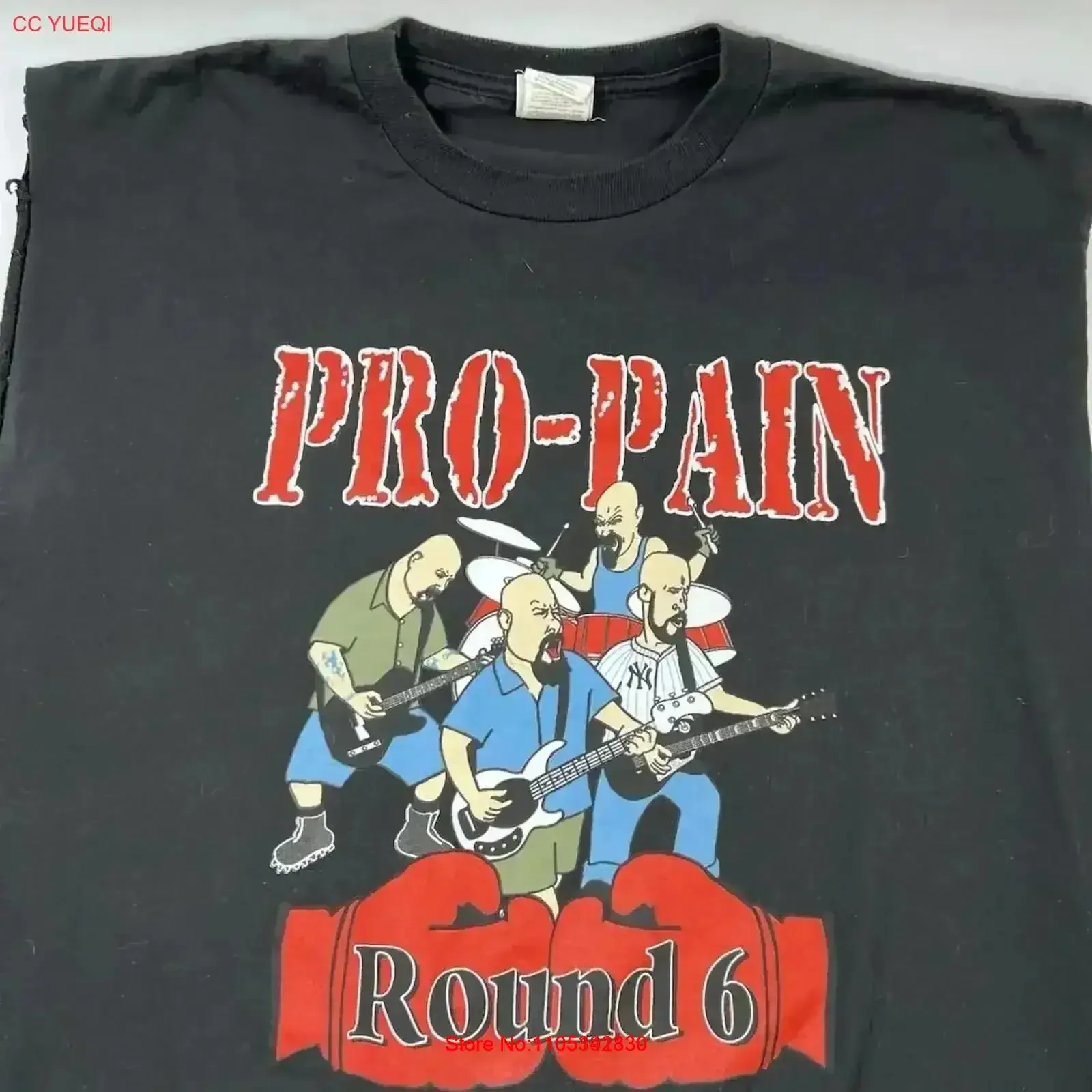 Camiseta vintage Pro Pain Round 6 Tour 2000 XL NYHC Madball Biohazard, ligeramente lavada, estilo hombre, para uso diario.