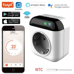 Tuya Programmable WiFi Smart Thermostat Plug Outlet Temperature Controller Smart Home Thermoregulator Socket Alexa Google Home