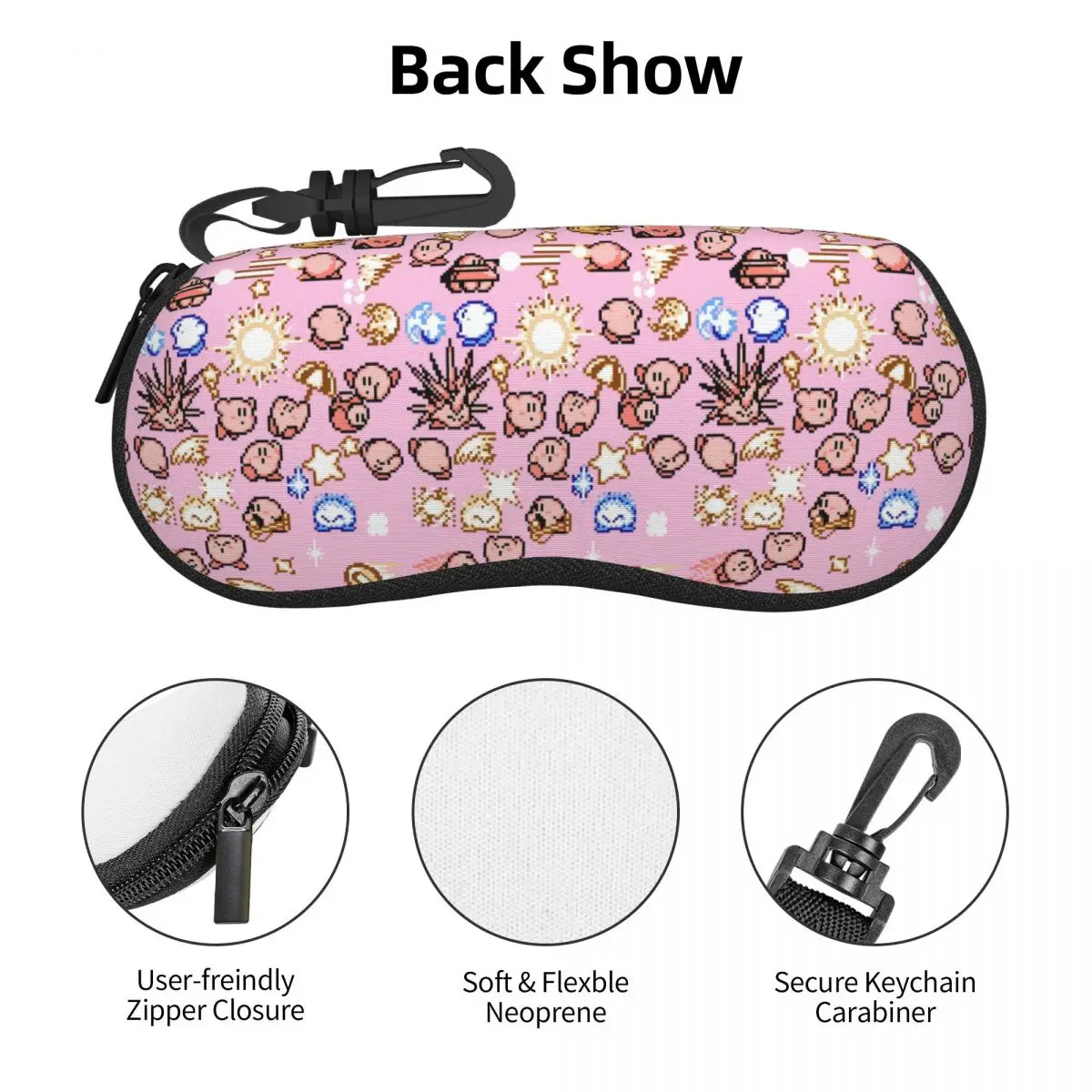 Custom Super Star K-Kirbyes Cartoon Shell Eyeglasses Protector Cases Fashion Sunglass Case Manga Glasses Pouch