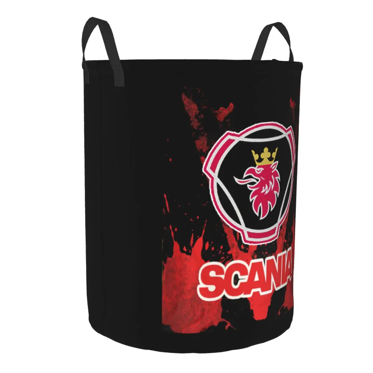 Custom Sweden Truck Saabs Scanias Logo Laundry Basket Foldable Large Clothing Storage Bin Car Club Baby Hamper