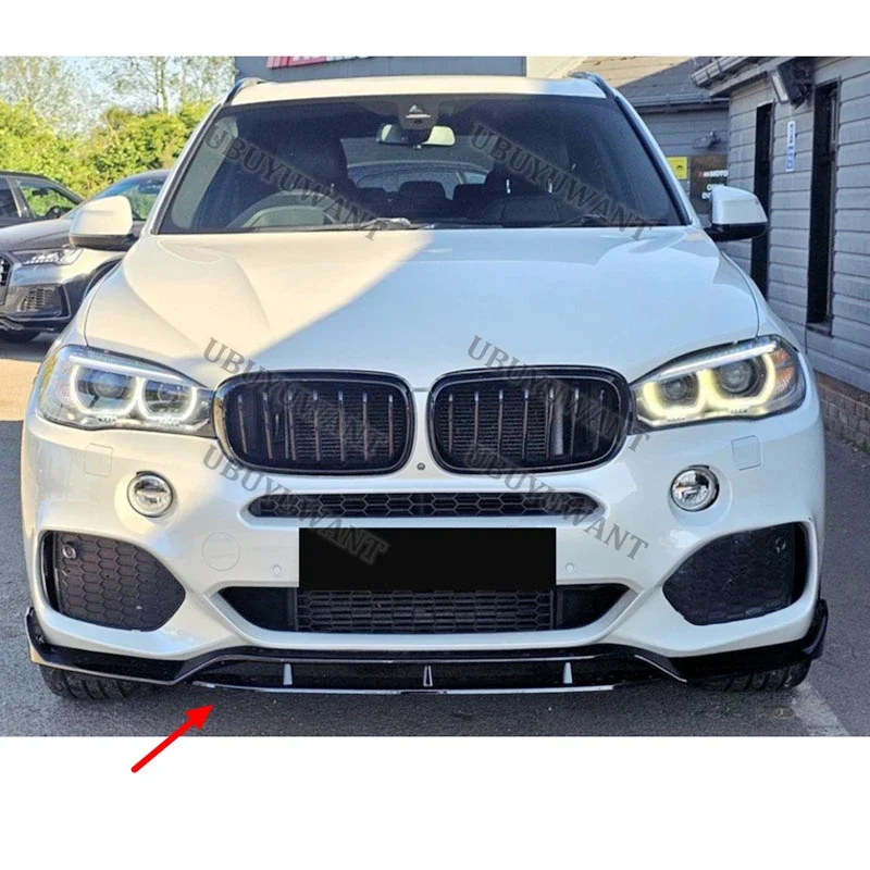 4 piezas para BMW F15 X5 M-Package, estilo M-Performance, alerón delantero, divisores de parachoques, kit de carrocería, protectores, cubiertas, molduras, 2013-2018