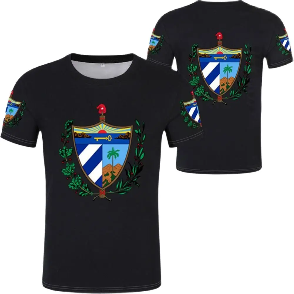 La moda estiva da uomo e da donna stampata HD 3D con bandiera cubana presenta t-shirt a maniche corte con scollo tondo allentato sportivo Casual