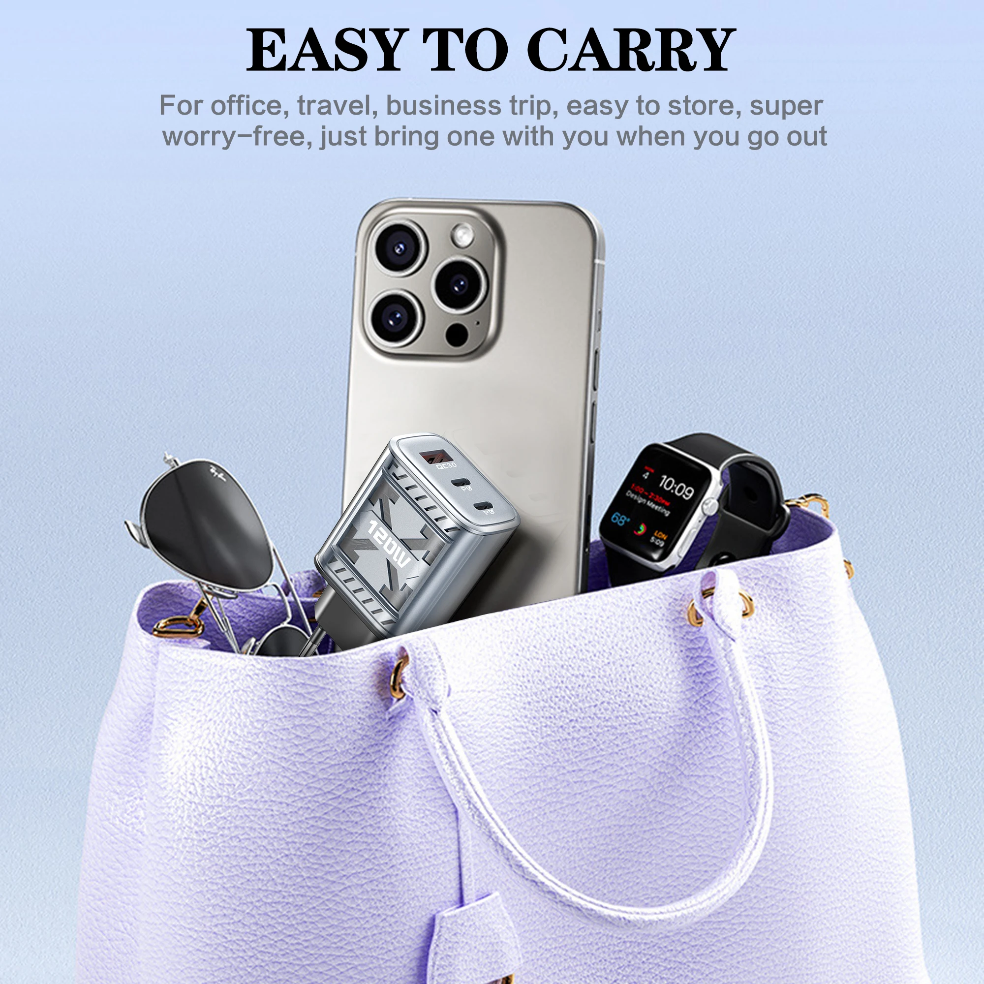 PD 120 واط شحن سريع USB شاحن نوع C الهاتف المحمول محول الطاقة لسامسونج هواوي Xiaomi آيفون Oneplus شاحن شحن سريع