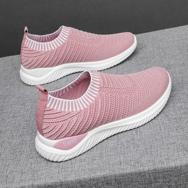 

2022 Sneaker Brand Slip on Shoes Non-Slip Wear-Resistant Soft Tennis Shoes Tennis Big Size 41 Breathable Sports Sneakers Women