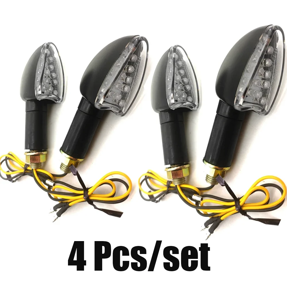 

4Pcs Universal 12V Motorcycle LED Turn Signal Indicator Light Blinker Flash Bike Lamp Waterproof M10 Motorcycle Accessories