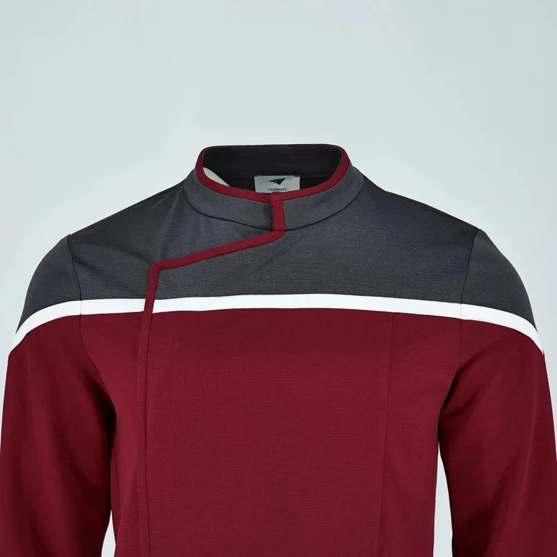 عوالم جديدة غريبة الطوابق السفلية قمصان حمراء زرقاء ذهبية زي نجم البحر أزياء تنكرية سترات رجالية