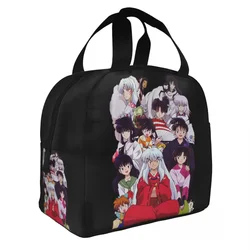 Inuyasha Insulated Lunch Bag Cooler Bag Reusable Anime Higurashi Kagome Sango High Capacity Tote Lunch Box Food Bag Beach Picnic