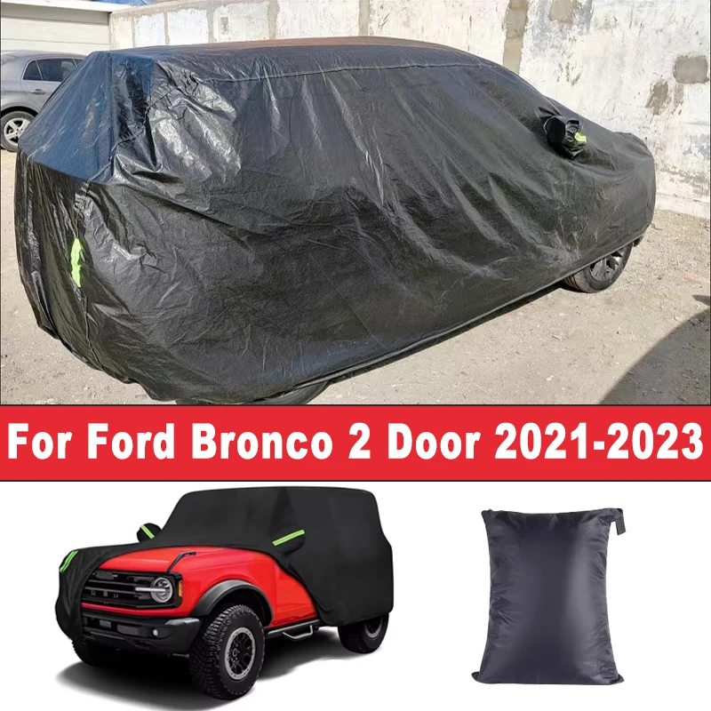 

Outdoor Waterproof Car Cover Fit for Ford Bronco 2 Door 2021-2023 All Weather Wind Sun and Dust Protection Exterior Accessories