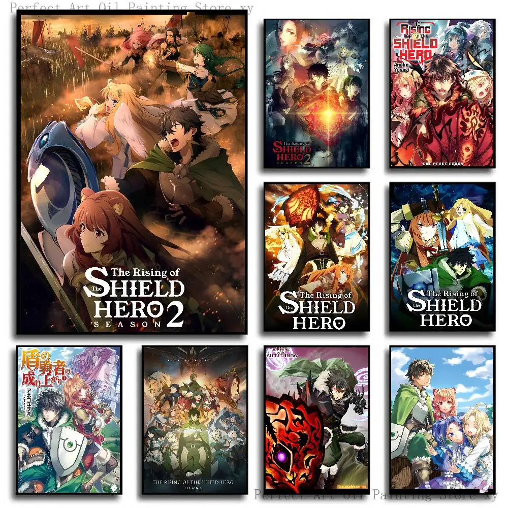Cartoon The Rising Of The Shield Hero Poster Self-adhesive Art Room Entrance Restaurant Wall Decor Art Painting