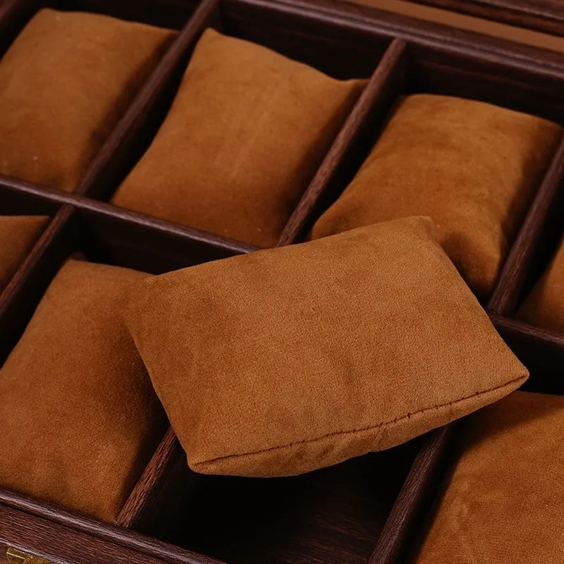 WELLZONE Retro Style Imitation Wood Watch Box Chinese Style Brown Leather Glasses Storage Box Creative Gift Jewelry Box