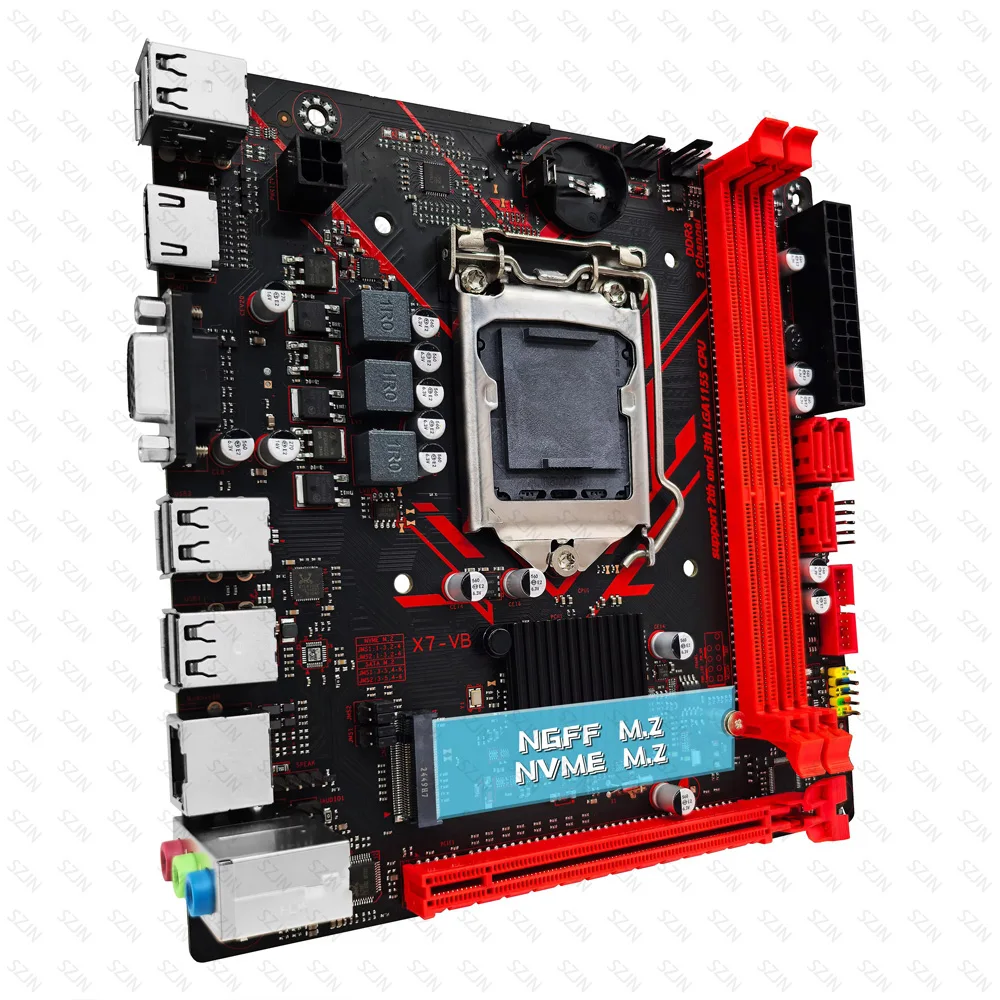 مجموعة اللوحة الأم H81 MINI ITX معالج LGA 1150 مع مبرد وحدة المعالجة المركزية DDR3 16G يدعم الذاكرة M2 NVME طقم مكتب استهلاك منخفض للطاقة