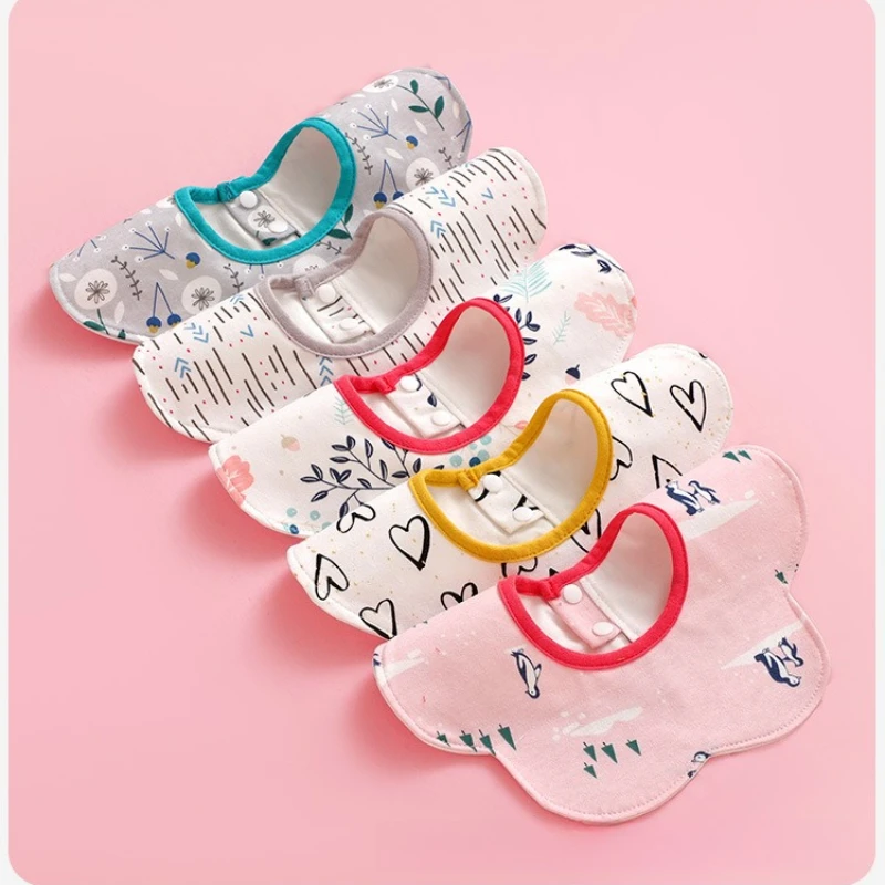 

Baby Bibs Waterproof Baby Feeding Bib Petal Infants Cute Cotton Yarn Saliva Towel Newborn Toddler Soft Burp Cloth for Kids Bib
