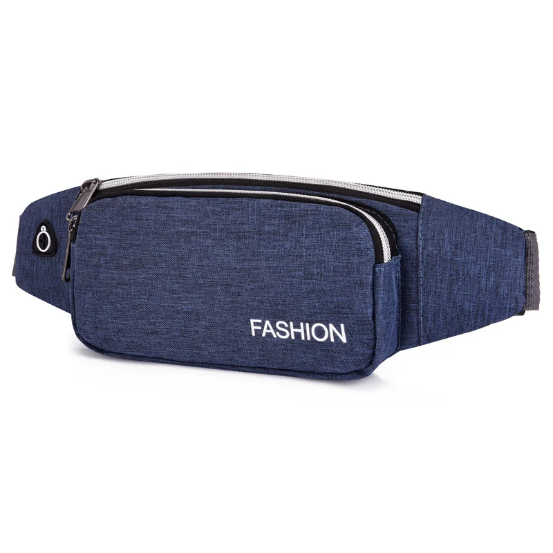 Fashion Simple Men's Waist Pack High Quality Nylon Waterproof Crossbody Bags Male Casual Solid Color Anti-theft Belt Bag Pockets