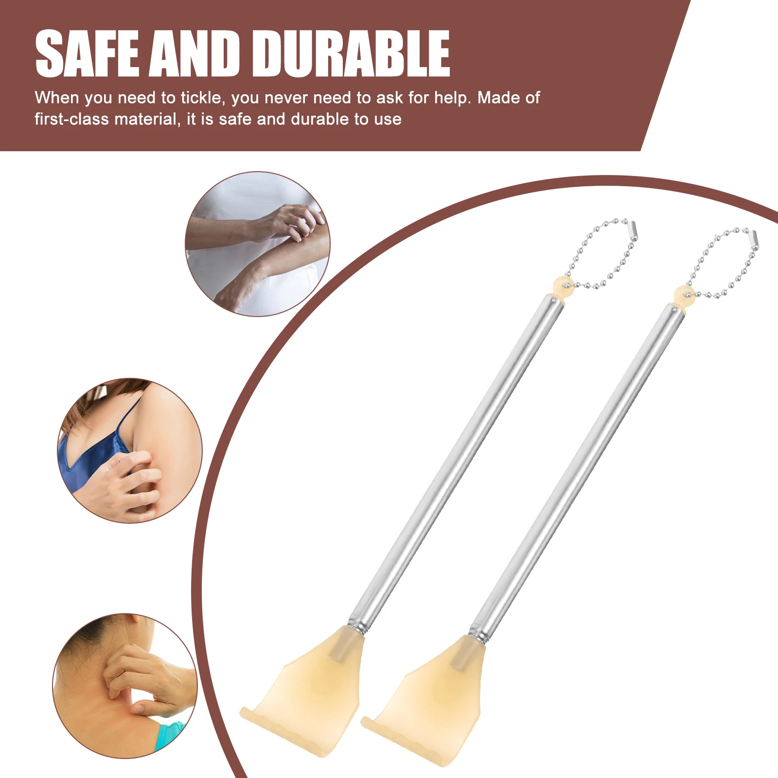 

4pcs Retractable Back Scratcher Stainless Steel Extendable Claw Scratch Tool For Back Pain Relief Massage Relaxation