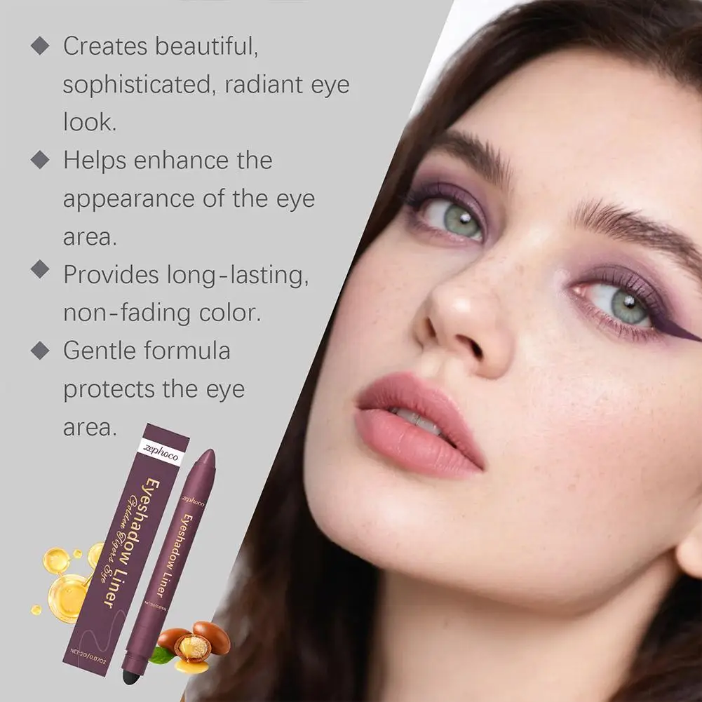 2 w 1 Trwały Matowy Gładki Błyszczący Makijaż Oczu Kredka do Oczu Brokatowe Cienie do Powiek Kosmetyki Wodoodporny Eyeliner