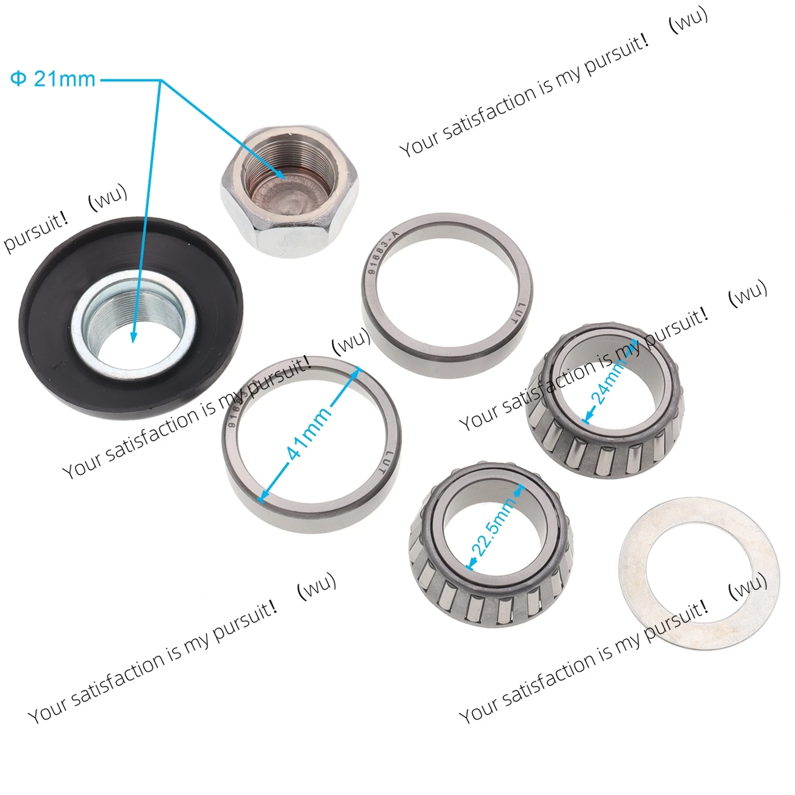 1Set 41-22.5-24 Steering Stem TAPER Bearings For Honda CRF 50cc -250cc Dirt Pit Pro Bike 91683/22.5 91683/24