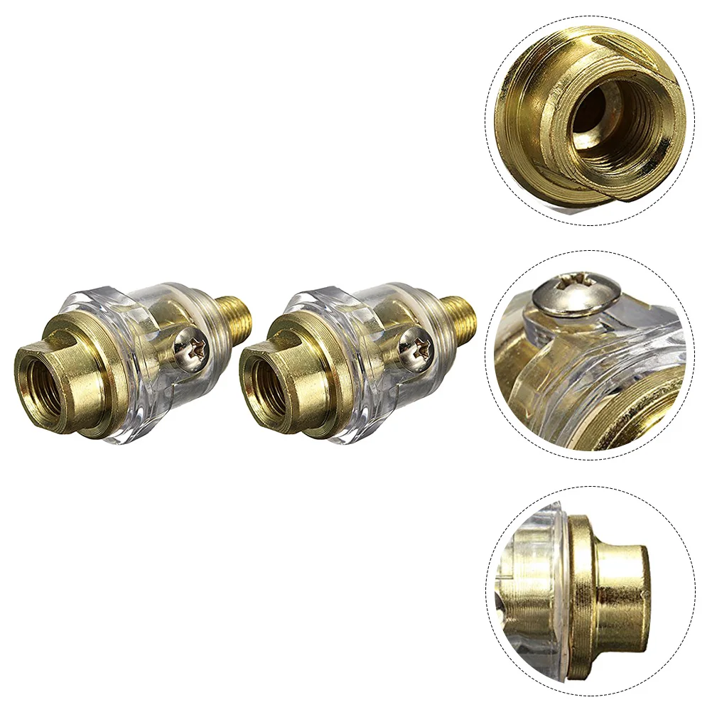 

2Pcs Oil Separator Accessories 1/4 Inch Mini In- Tool Oiler Oiler Aluminum Inline Air Tool Lubricator Pneumatic Parts
