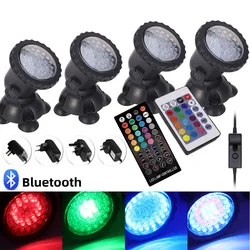 Ip68 led unterwasser leuchten dc 12v wasserdichte lampe rgb strahler schwimmbad leuchte mit fernbedienung dekorativer scheinwerfer