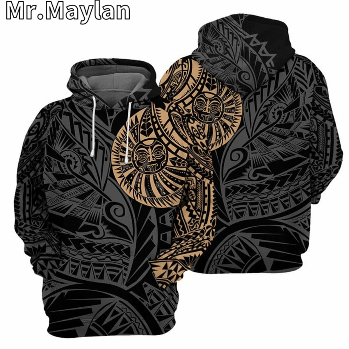 Polynesian Tattoo Patterns Apparel 3D Unisex Hoodie Men/Women Sweatshirt Streetwear Zip Pullover Casual Jacket Tracksuits K-022