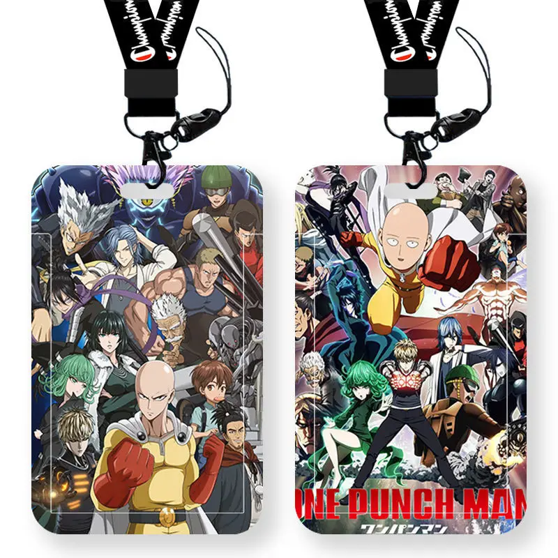 One-Punch Man Saitama Genos Tatsumak Garou Titular do cartão Criativo de alto valor impresso ônibus metrô cartão capa protetora com cordão