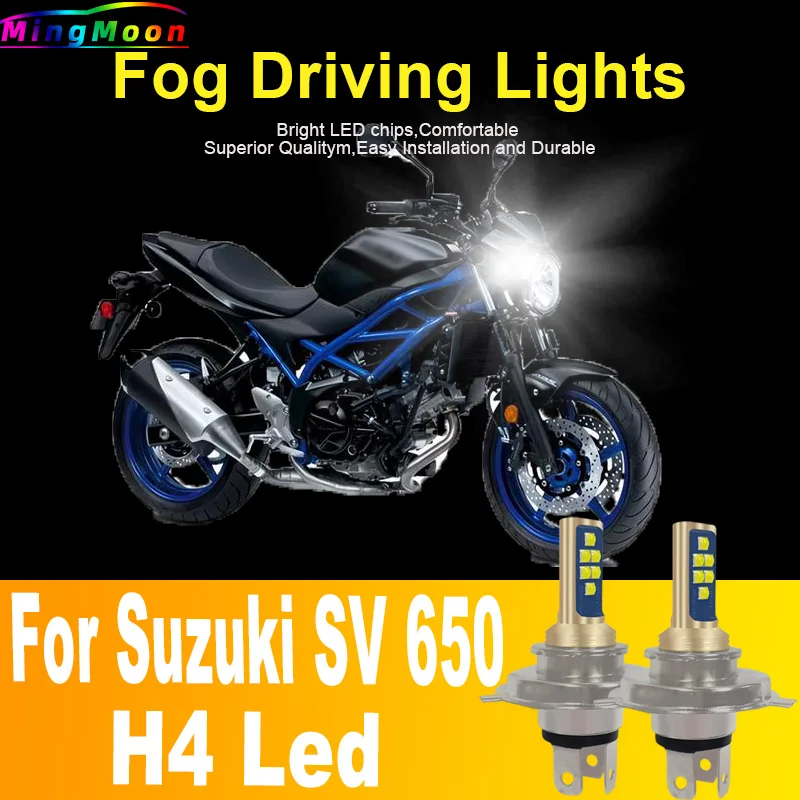 

2x H4 Led Lights Motorcycle Headlight Canbus P43T HS1 HB2 9003 Car Fog Bulb Moto Driving Running Lamp 12v 55w For Suzuki SV 650
