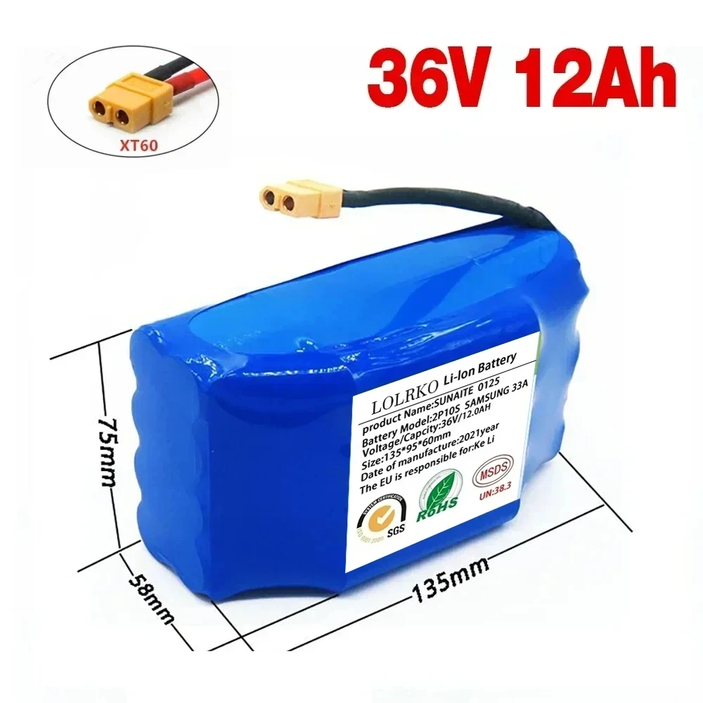 Imagem -02 - Bateria Li-ion para Scooter Twist Bateria de Carro 36v 18650 10s2p 12000mah 42v 100 Novo