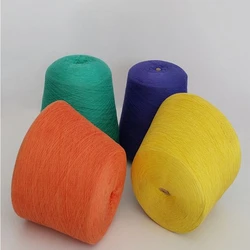 10 Cone 20s/2 100% Cotton Yarn For Knitting Clothes Thread Half Combed In 300 Colors Eco-Friendly Healthy Yarn