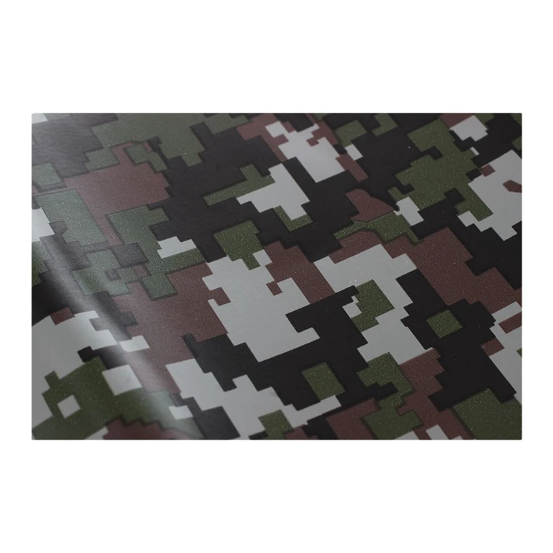 10 Roll Sticker Carbon Fiber Motorcycle PVC Vinyl Army Sticker CAMO Woodland Camouflage Sticker Black Digital Camouflage