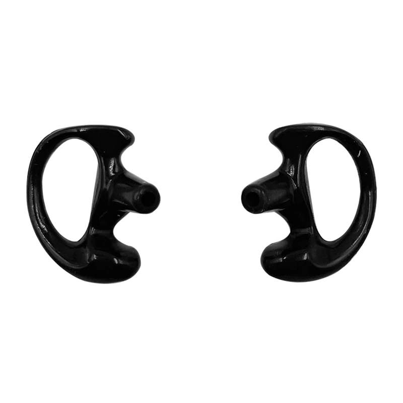 Substituível Silicone Triângulo Earbuds com tubo de ar, Black Headset, Walkie Talkie Acessórios, Tamanho L