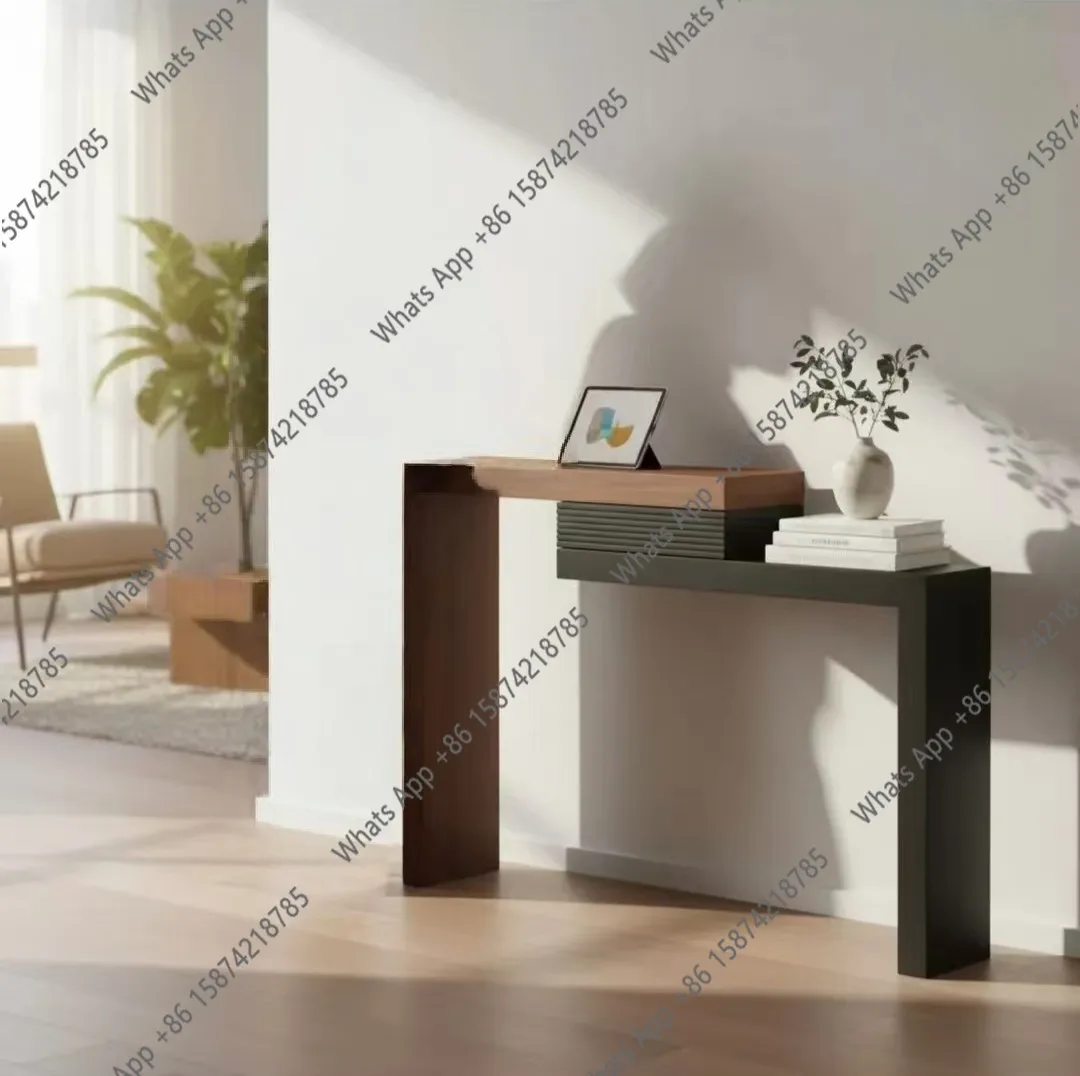 

Прихожая тумба-консоль, тумба для прихожей, тумба-консоль в едином цвете, простая и современная настенная тумба-консоль, декоративная тумба-консоль из массива дерева