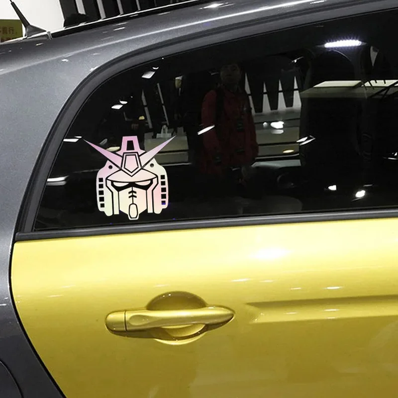 Gundam Anime Cartoon Car Stickers Fashion Creative Decals Rear Windshield Trunk Reflective Stickers Decal Decoration Accessories