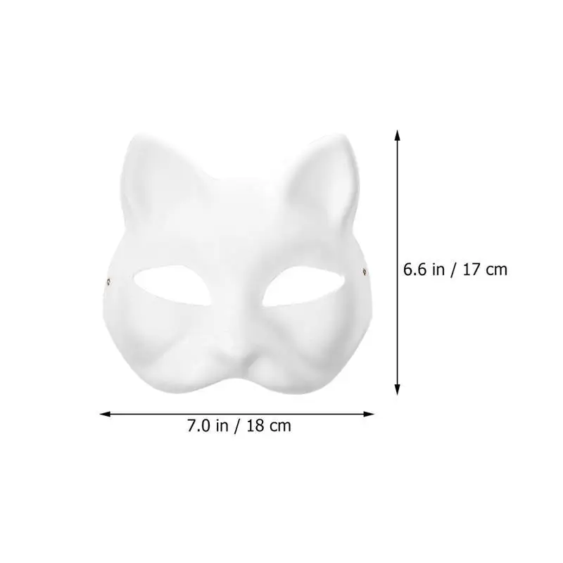 Maschera Mezza Diys Masquerade Vuoto Maschera per bambini Animale bianco Viso vuoto Donne Fai da te Halloween Cosplay Party Kid Donna Lupo