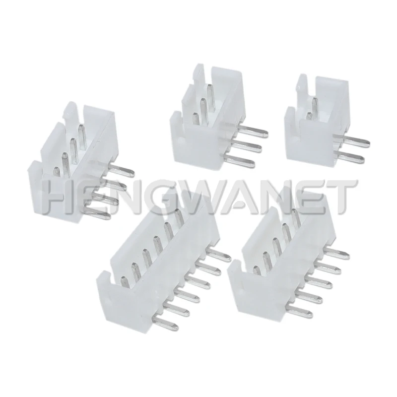 50PCS/Lot XH2.54 Right Angle Pin Header Connector 2P 3P 4P 5P 6P 2.54mm Pitch XH For PCB JST