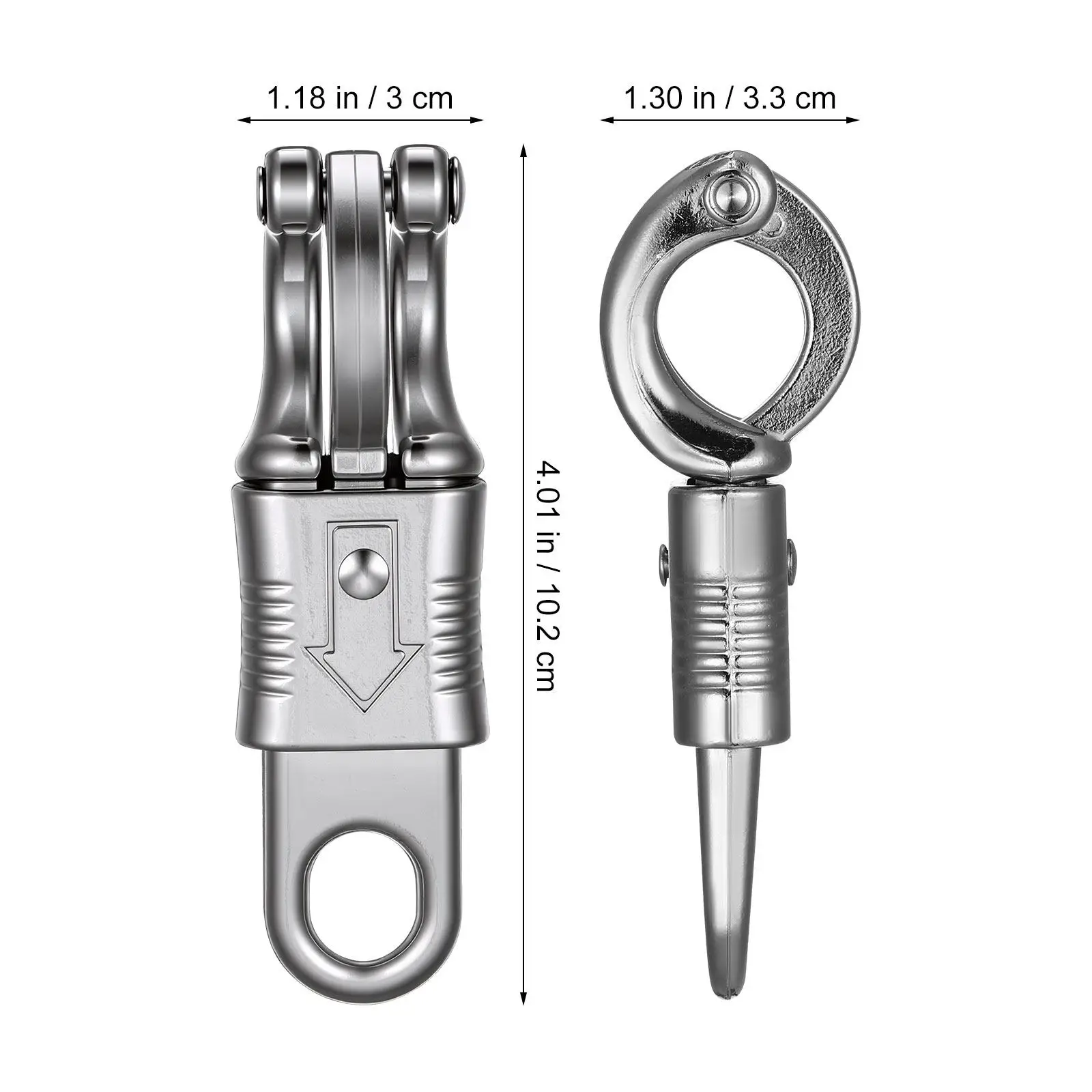 102Mm Quick Release Panic Hook Fixed-Eye Snap Buckle Horse Riding Outdoor Paracord Panic Snap Secure Lock