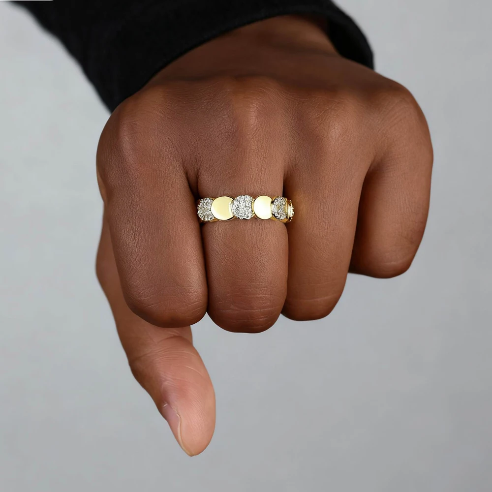 2025 New arrivals, geometry round, zirconia cube, woman's ring, direction bar, wedding jewelry, party