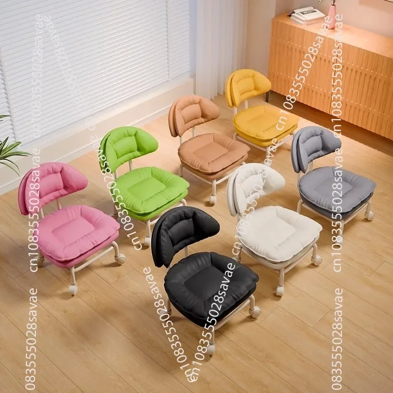 

Spinner Wheel Small Stool Children's Bench Household Shoe Changing Stool Mobile Sofa Waist Backrest