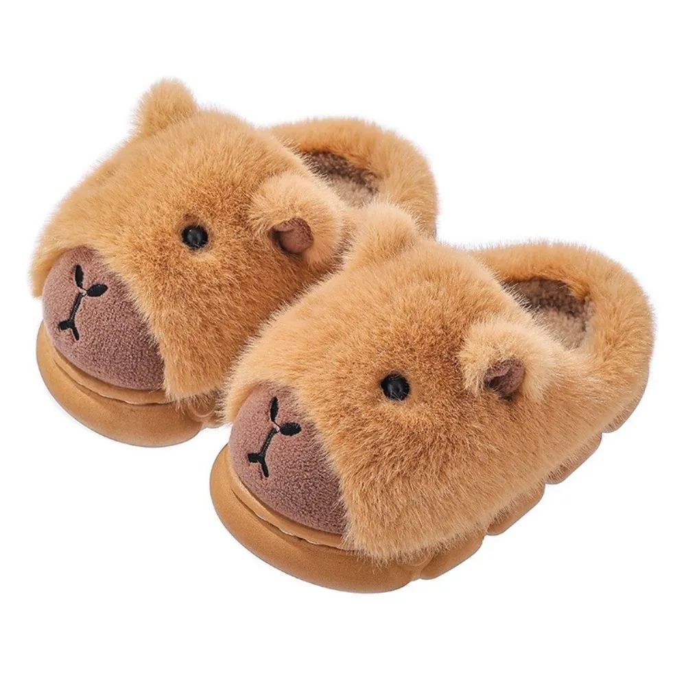 

Fashion Cute Capybara Children Slippers Keep Warm Floor Shoes Comfortable Home Slippers Winter