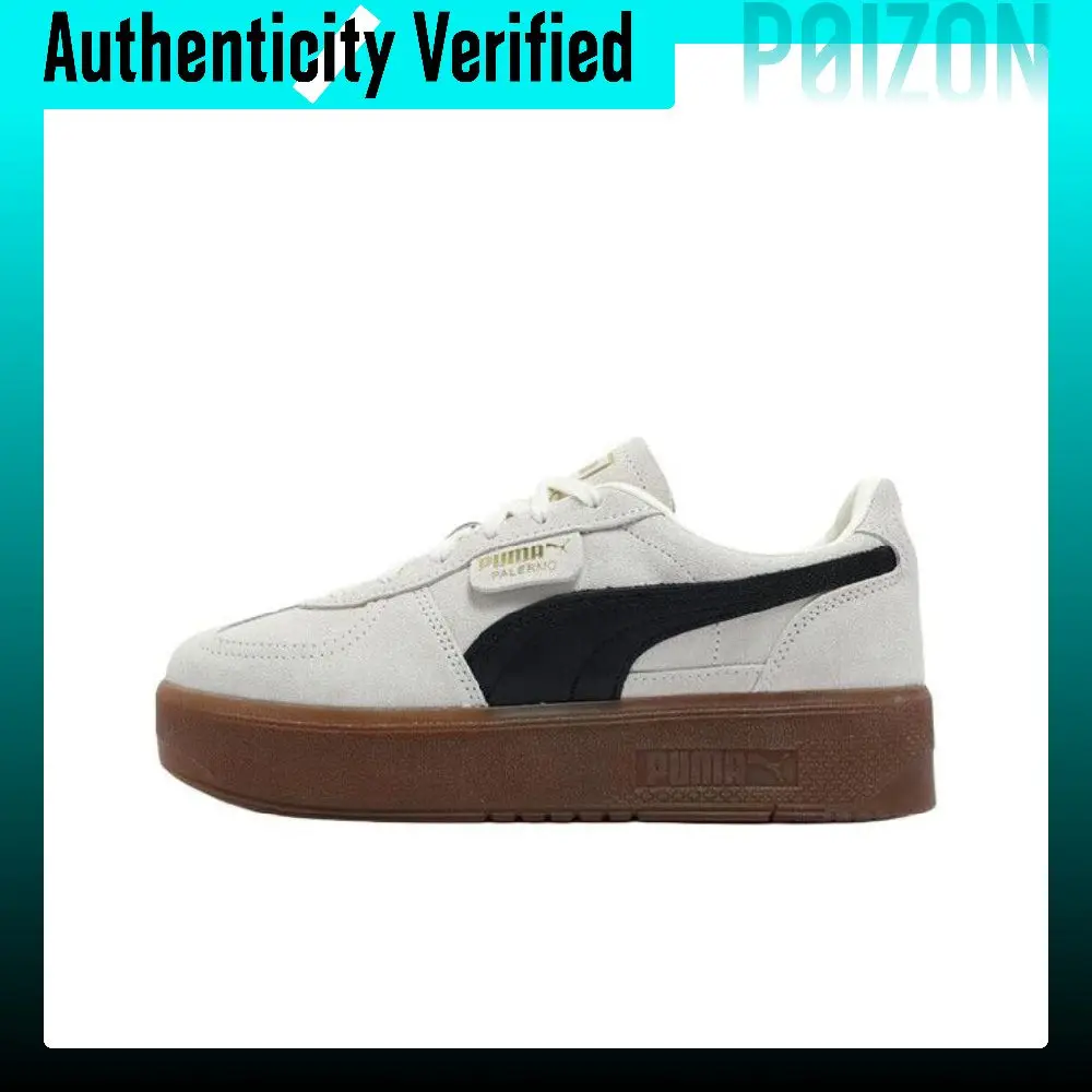 PUMA Palermo Abrasion Resistant Low top German Army Trainers Women's Ecru 399348-15