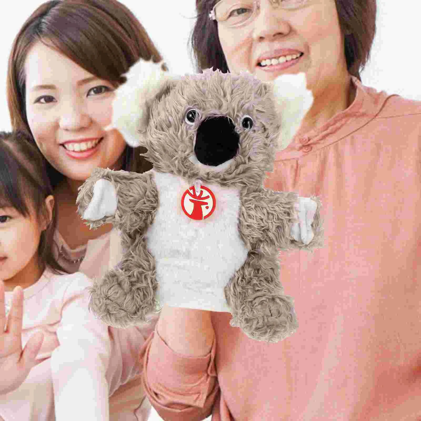 Koala Handpuppe Cartoon Tiere Kinderpuppen Hände Stofftier zum Geschichtenerzählen Handbuch realistisch