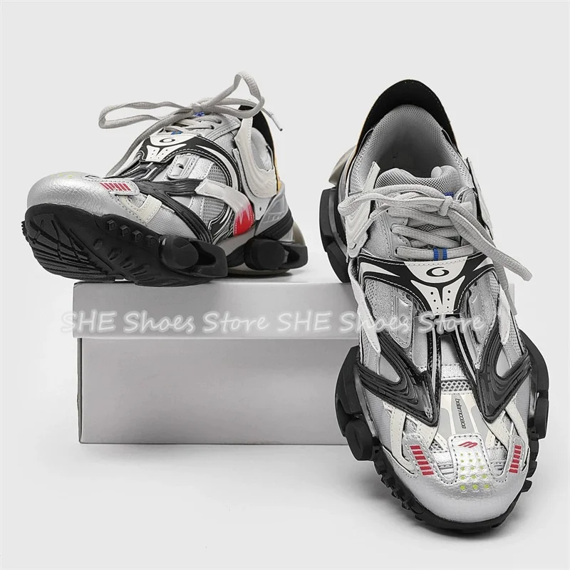 

Fashion Design Mixed Color Lace-Up Women Sneakers Outside Breathable Height Increasing Sport Shoes Lady Leisure Shoes