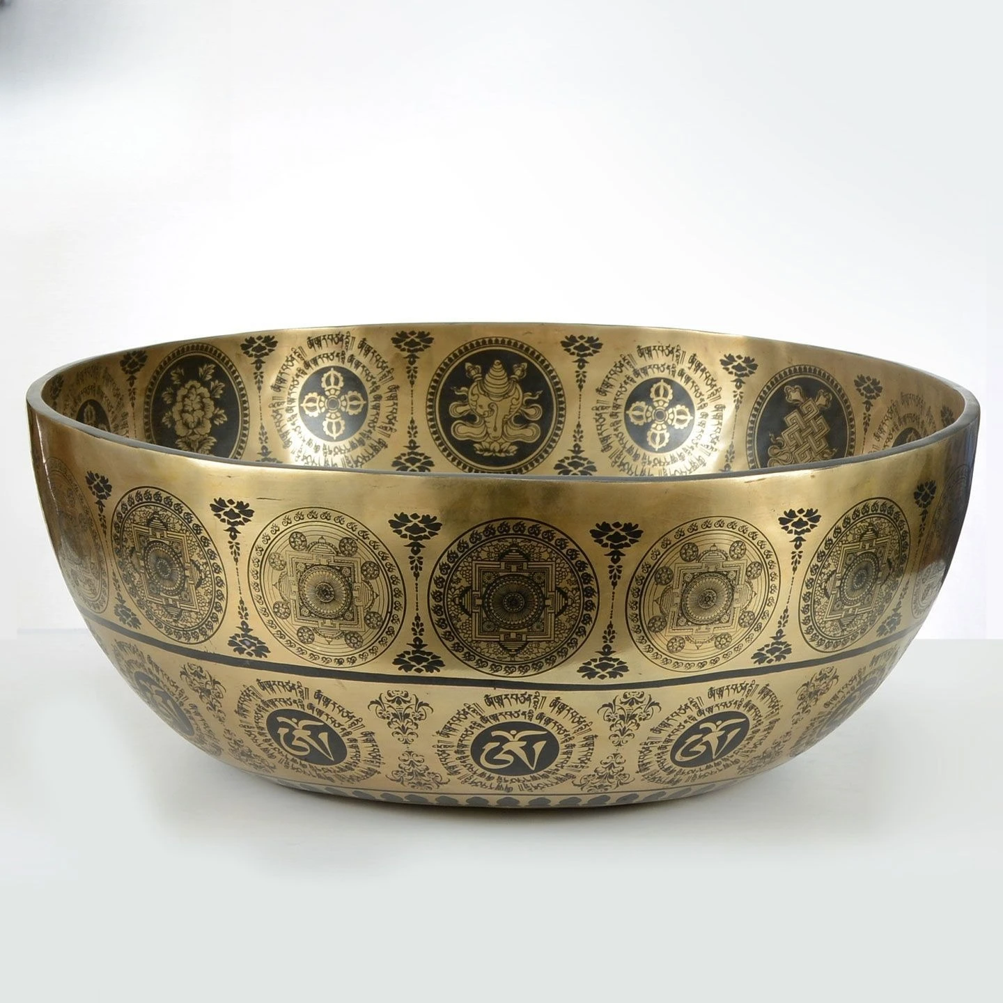 Yoga meditation bowl Sanskrit bowl Bronze singing bowl ornament