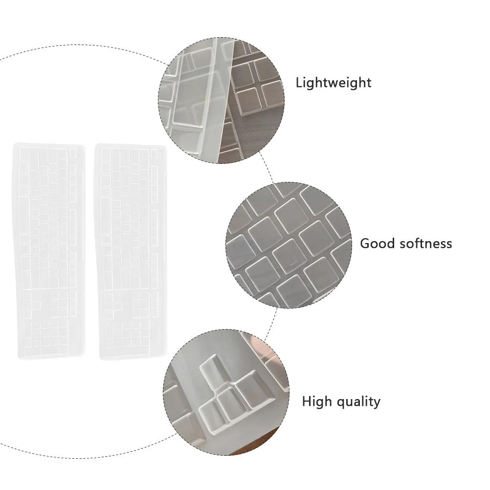 

2pcs Keyboard Protective Film For Mk270 Waterproof Dust Proof Silicone Cover Lightweight Slim Fit Keyboard Accessory