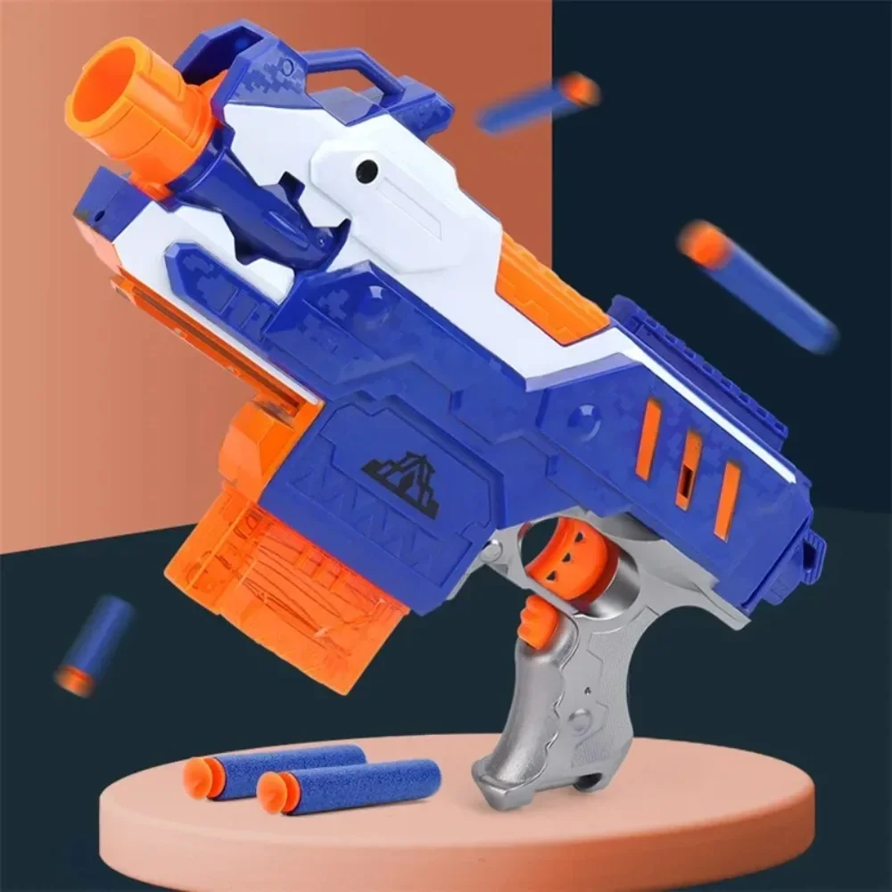 Nowa broń do pistolet Nerf elektrycznych rzutków zabawka Airsoft bezpieczne miękkie 7.2CM piankowe kule zabawki dla chłopców dla dzieci imprezy, rozrywka prezent