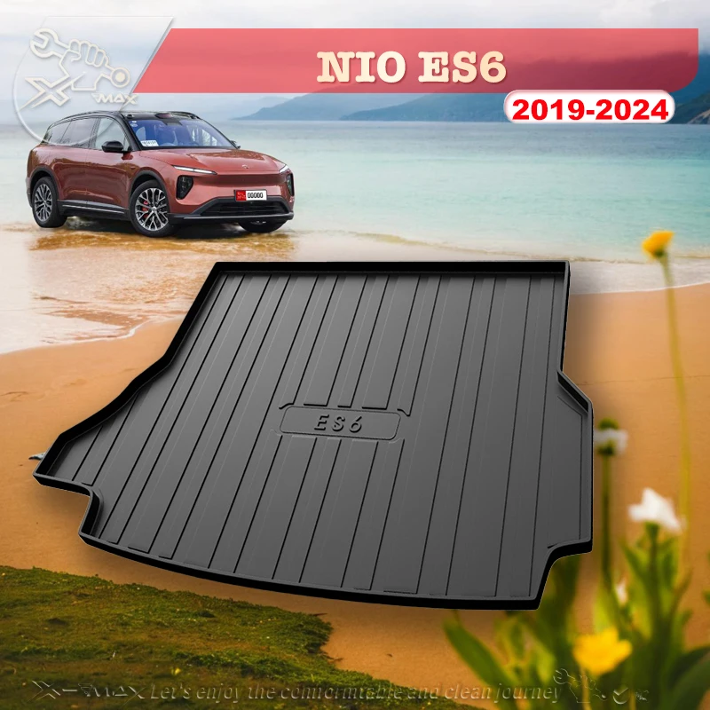 

For NIO ES6 2019-2024 Fit Car Trunk Mat All Season Black Cargo Mat 3D Shaped Laser Measured Trunk Liners