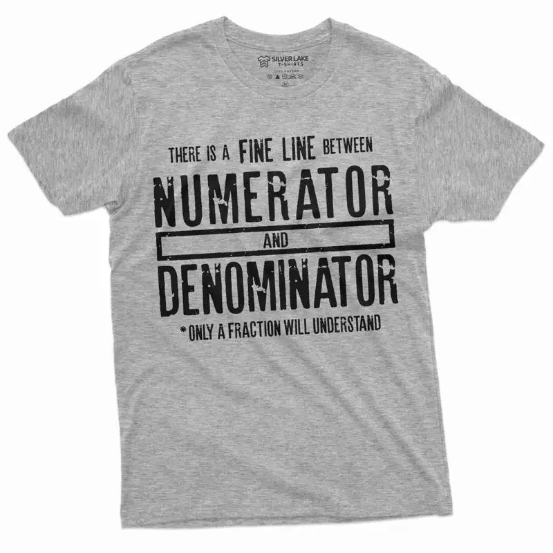 Lustiges Mathe-T-Shirt mit Zähler und Nenner für Mathematiklehrer und Schule