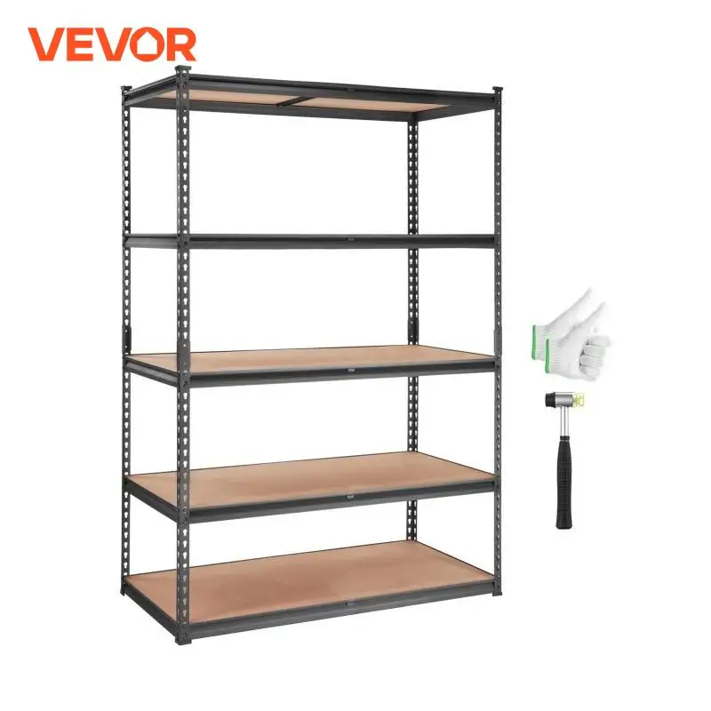 VEVOR 5 Layers Standing Storage Shelving Unit Heavy Duty Organizer Metal Rack for Kitchen Living Room Warehouse Flower Stand